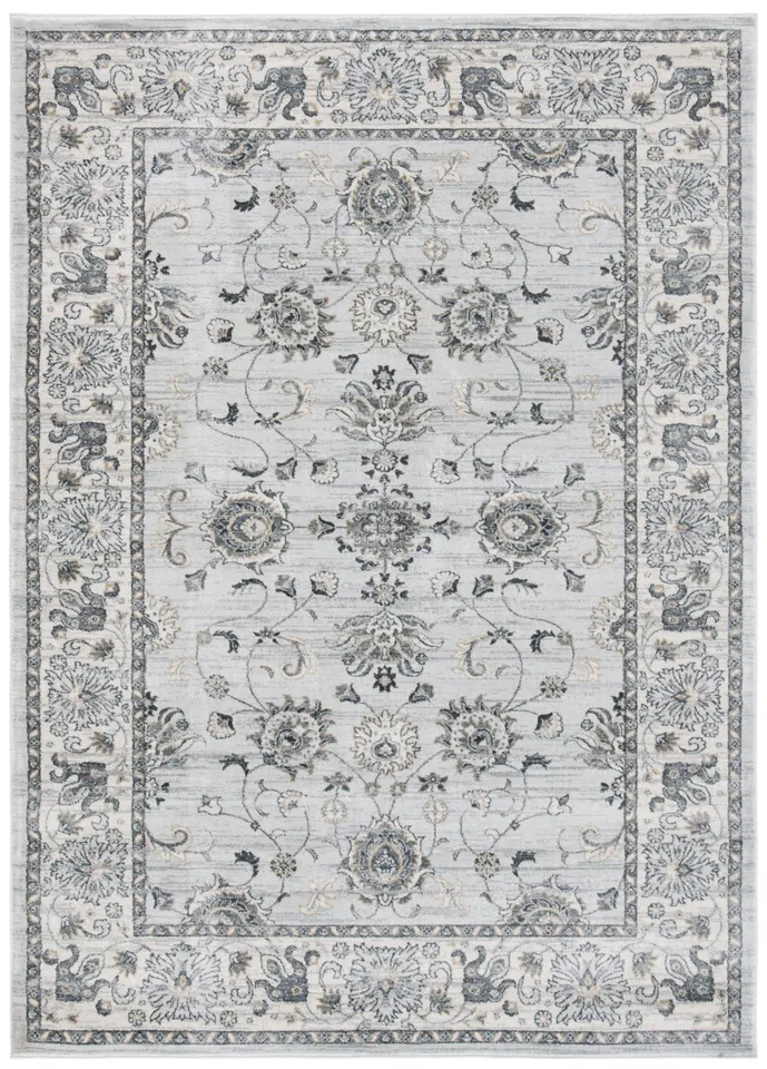 Arlo Home Power Loomed Area Rug, ISA940G, Light Grey/Cream, 8' X 10'