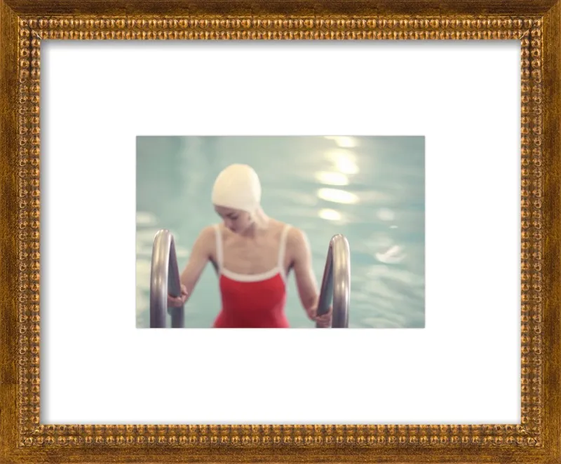Swimmer in a Red Suit by Lucy Snowe for Artfully Walls