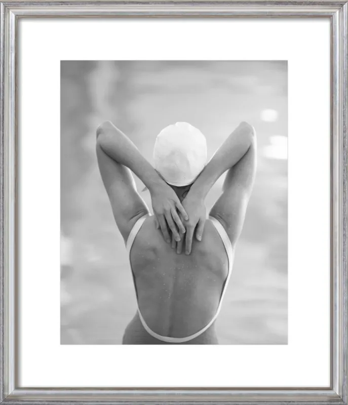 The Swimmer with a white  cap by Lucy Snowe for Artfully Walls