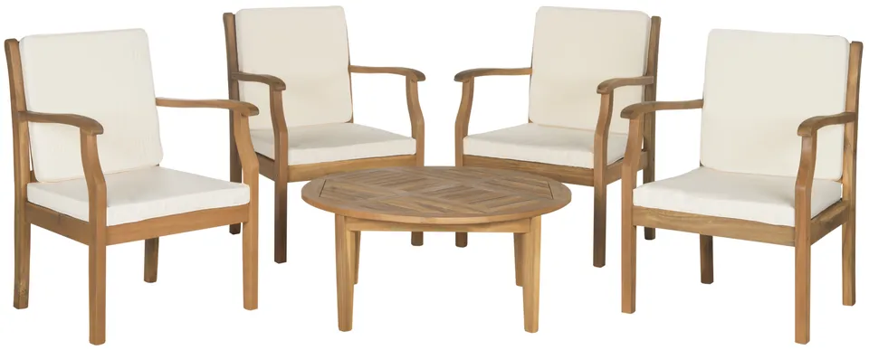 Colfax 5 Piece Coffee Set - Natural/Beige