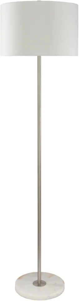 Becker Metallic - Silver Polished 63"H x 16"W x 16"D Accent Floor Lamp