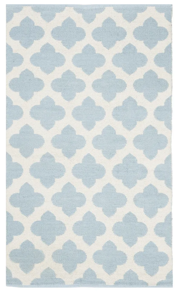 Arlo Home Hand Woven Area Rug, MTK723K, Light Blue/Ivory,  3' X 5'