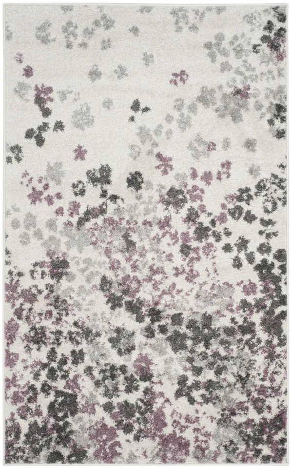 Arlo Home Woven Area Rug, ADR115L, Ivory/Purple,  3' X 5'