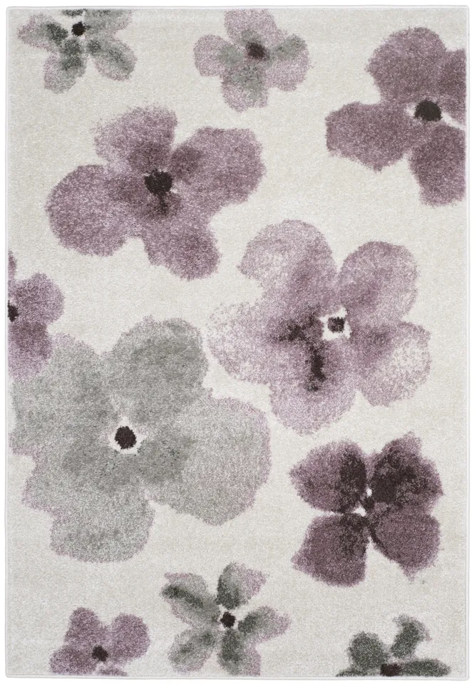 Arlo Home Woven Area Rug, ADR123L, Ivory/Purple,  4' X 6'
