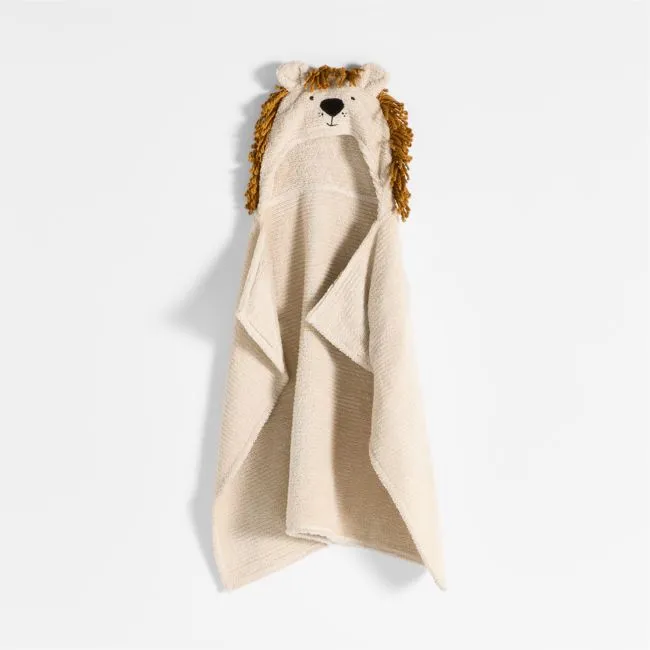 Lion 100% Organic Cotton Hooded Baby Towel