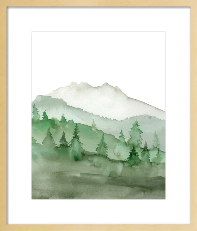 Watercolor Mountain Art Print by Lana Effron for Artfully Walls