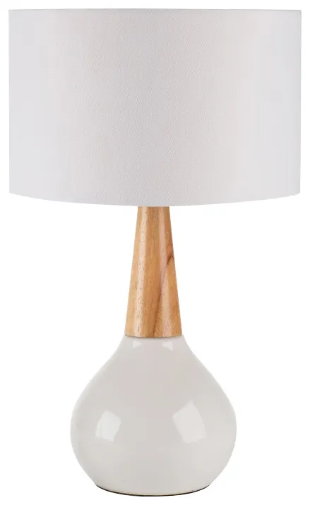 Kent White Glazed 19"H x 11"W x 11"D Accent Table Lamp