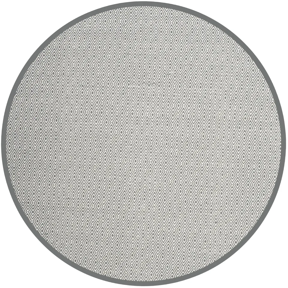 Arlo Home Hand Woven Area Rug, MTK515C, Ivory/Grey,  6' X 6' Round