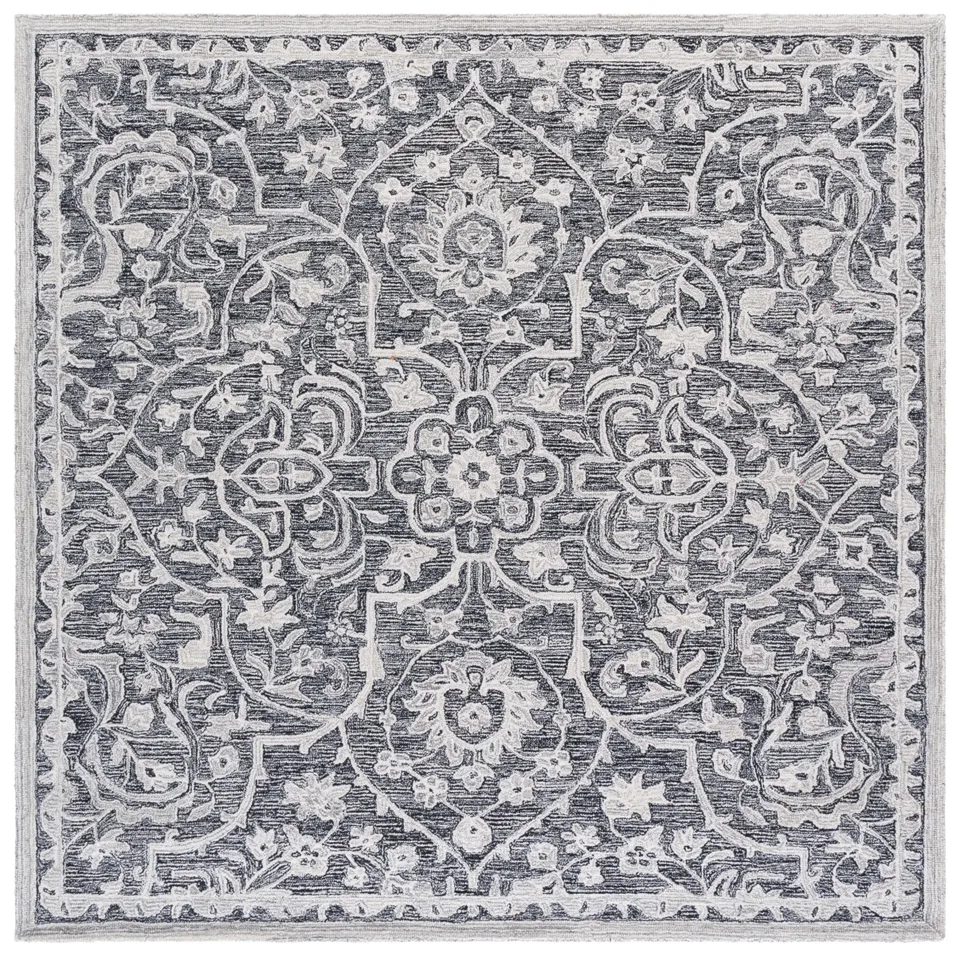 Lauren Ralph Lauren Collection Juniper Rug, Black / Ivory, 7' x 7'
