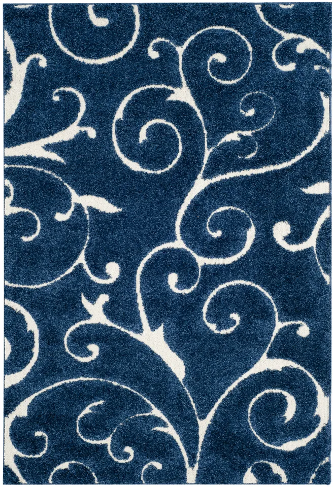 Arlo Home Woven Area Rug, SG455-6511, Dark Blue/Cream,  9' 6" X 13'