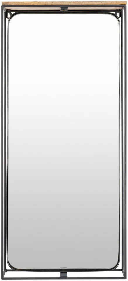Obsidian Black 37"H x 19"W x 5"D Accent Mirror