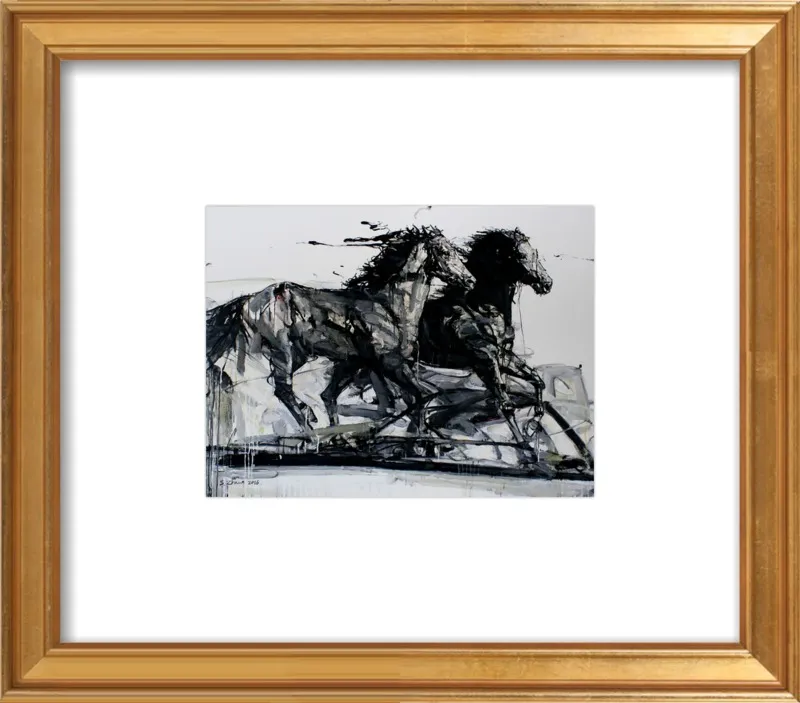 Black Stallions by Shao Y. Zhang for Artfully Walls