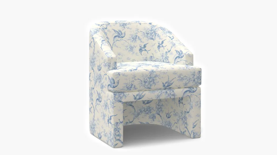 Arco Dining Chair, Blue Swallows