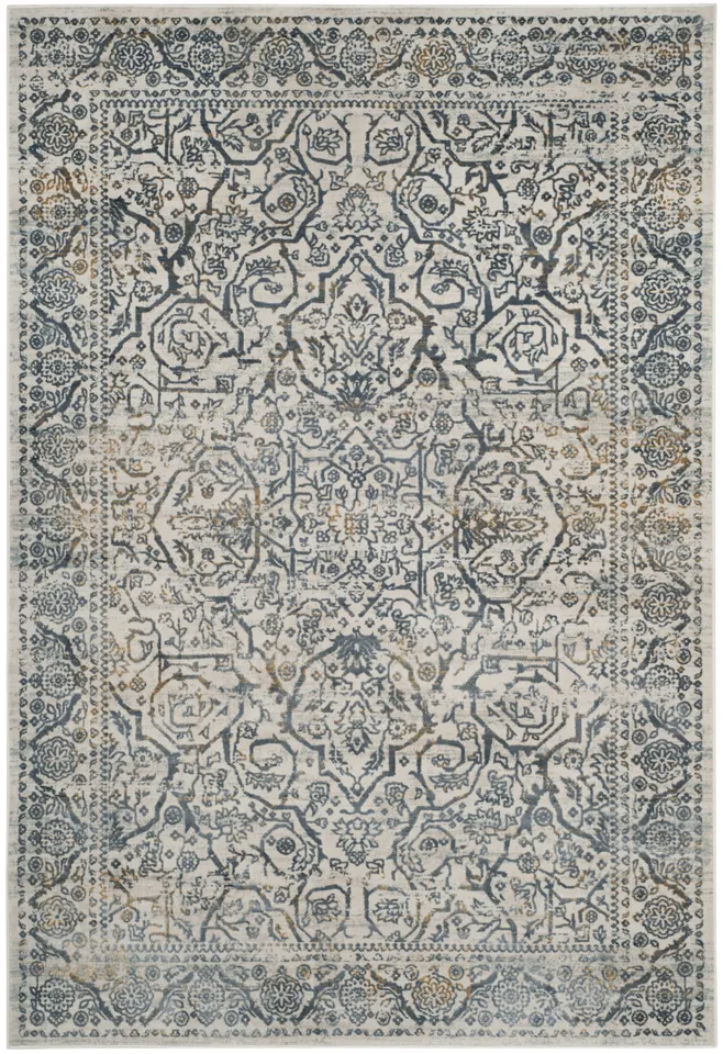 Arlo Home Woven Area Rug, PRN714S, Cream/Slate,  8' X 10'