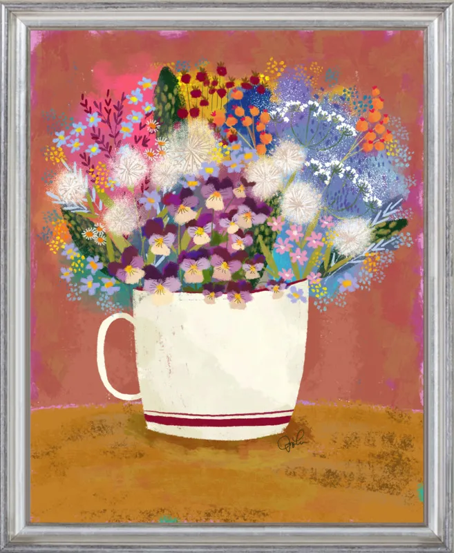 Violas in Russet by Joy Laforme for Artfully Walls