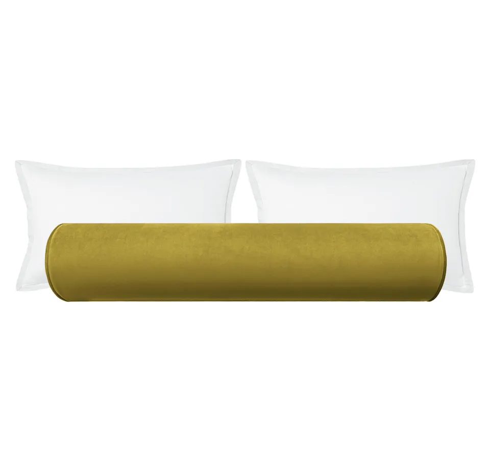 THE BOLSTER :: MELROSE VELVET // CHARTREUSE - SWATCH 4" X 4"