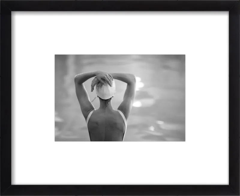 Woman Swimmer in a White Cap by Lucy Snowe for Artfully Walls