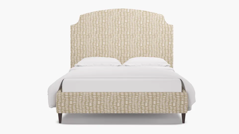 Cove Bed, Sand Odalisque, Espresso Square Tapered Leg, Full
