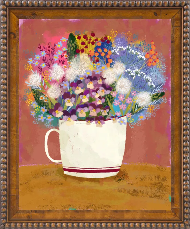 Violas in Russet by Joy Laforme for Artfully Walls