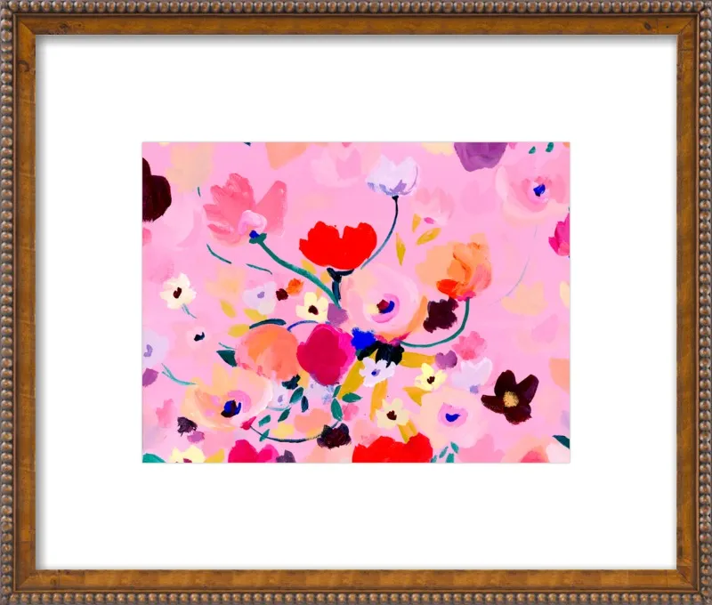 Pink Posey by KT Smail for Artfully Walls