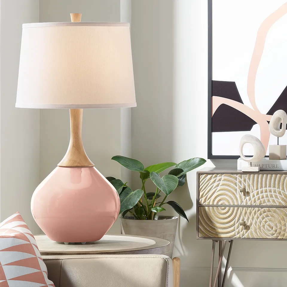 Color Plus Wexler 31" High Modern Rustique Pink Table Lamp