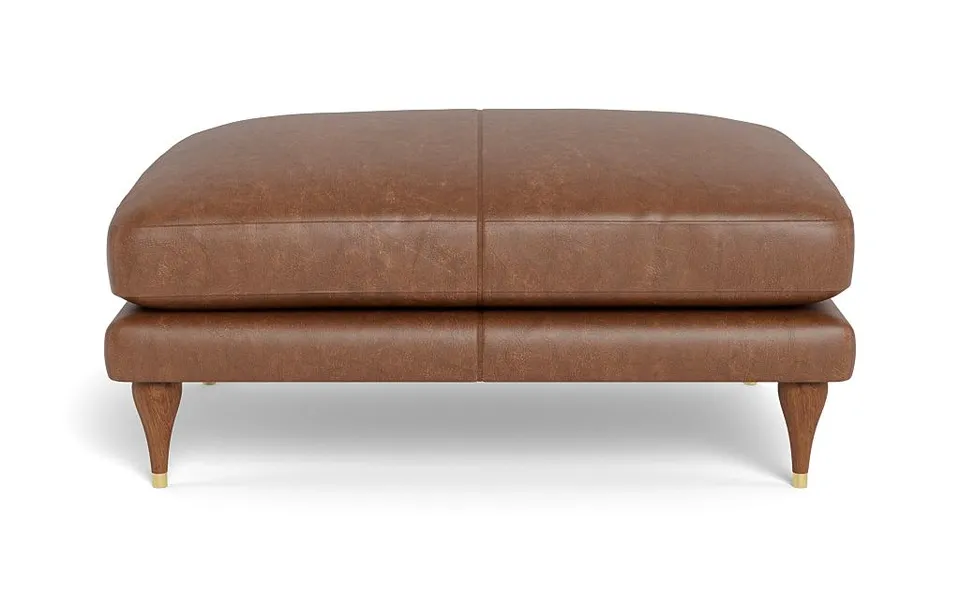 Maxwell Leather Ottoman by Apartment Therapy