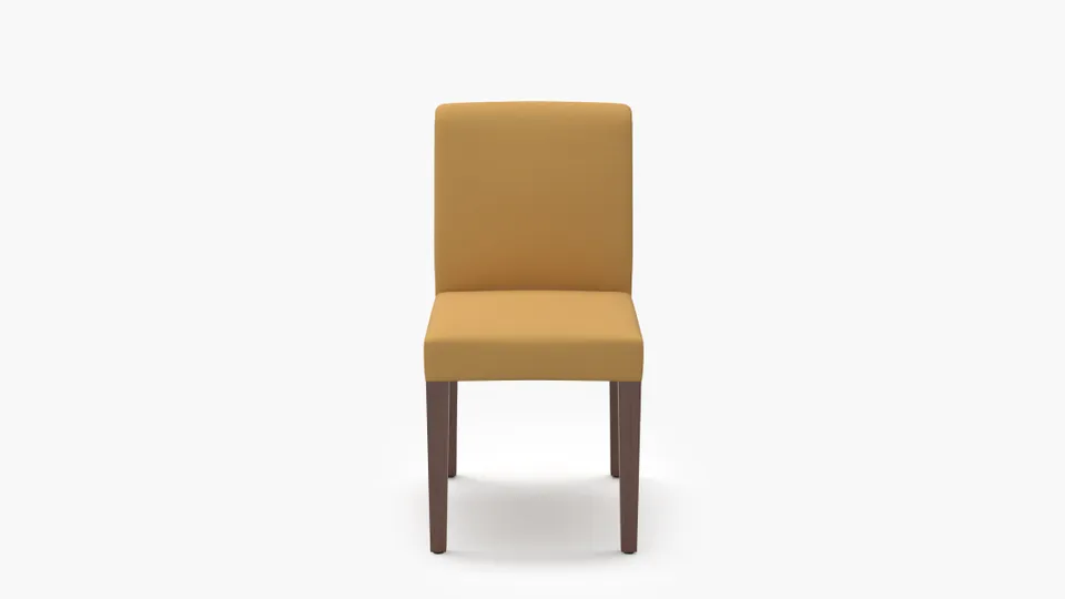 Signature Dining Chair, French Yellow Everyday Linen, Walnut Square Tapered Leg