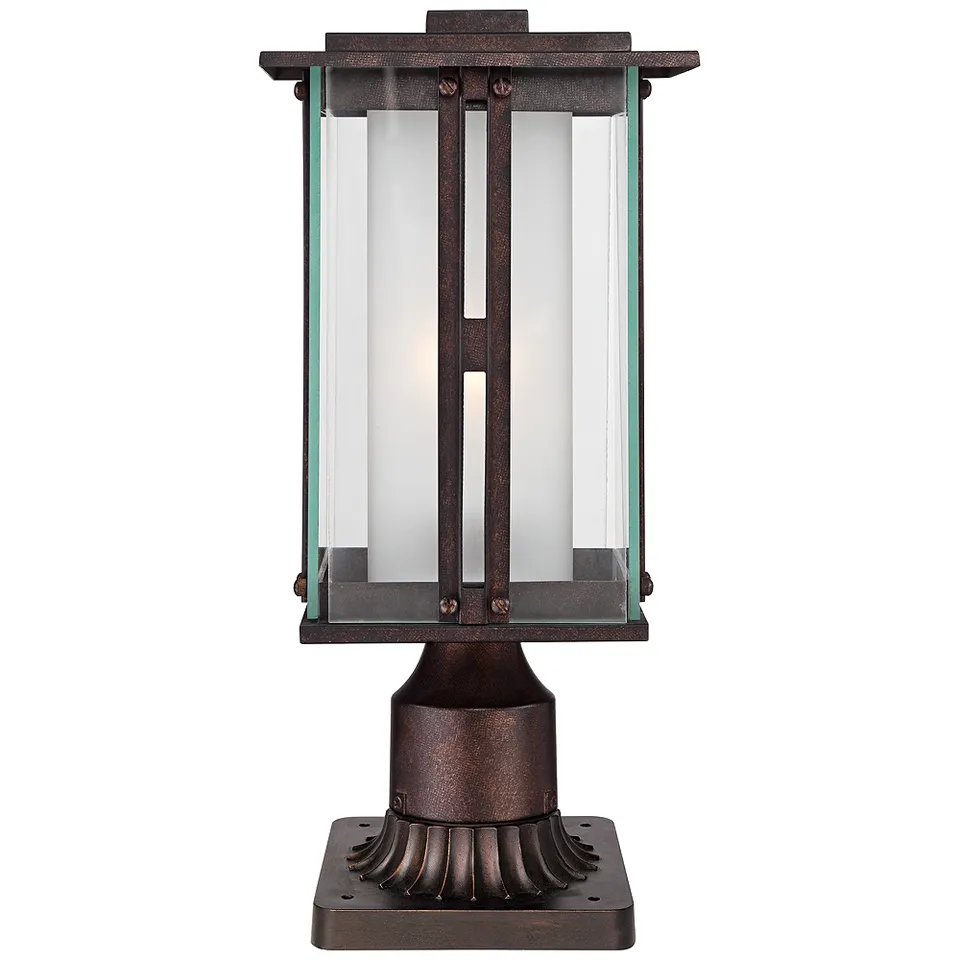 Franklin Iron Fallbrook 15 3/4" Bronze Post Light with Pier Mount