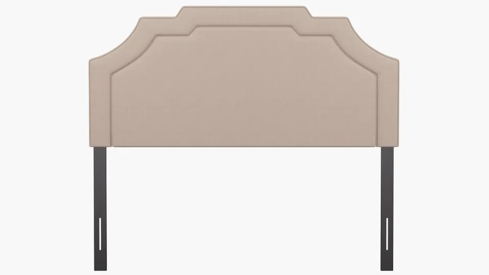 Art Deco Headboard, Husk Everyday Linen, Queen