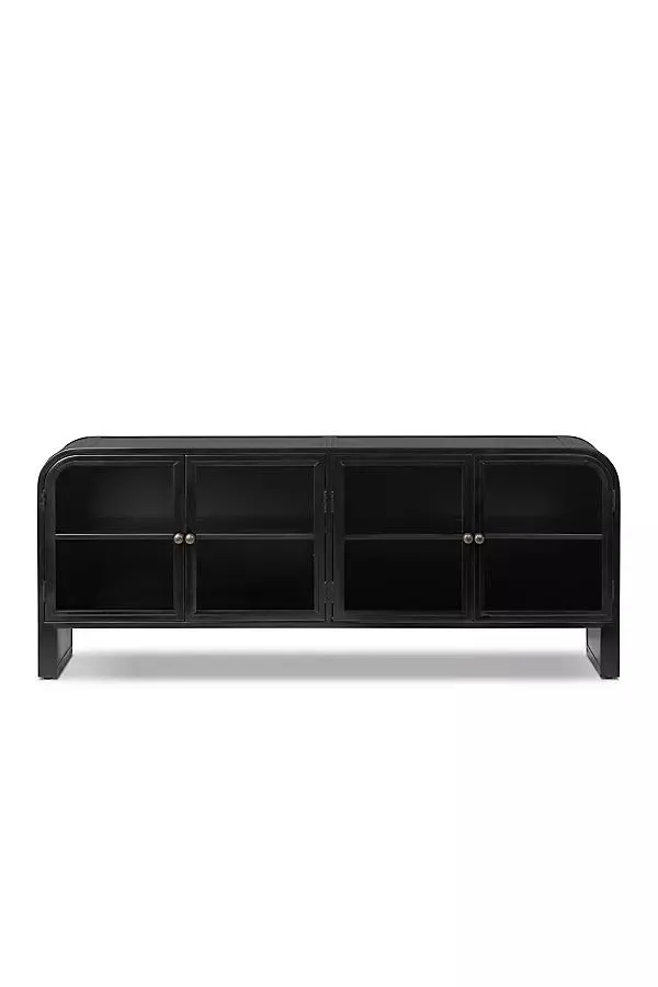 Breya Curved Iron Media Console