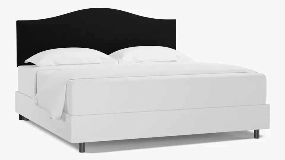 Camelback Headboard, Raven Everyday Linen, King