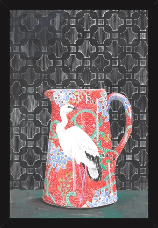 Red Vase by Miri Eshet for Artfully Walls