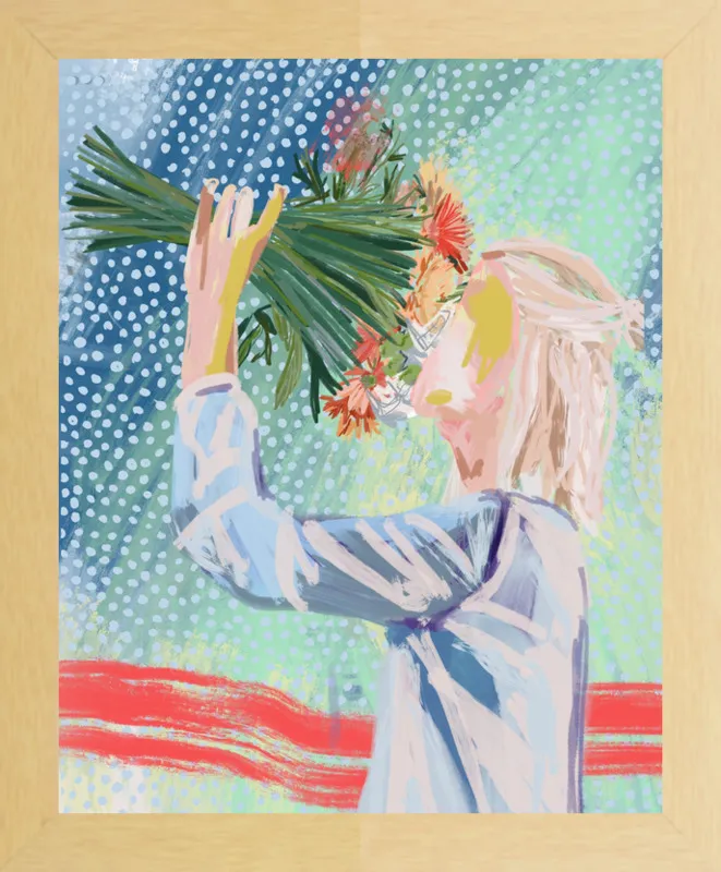 I like to stop and smell the roses  by Jamie Corley for Artfully Walls