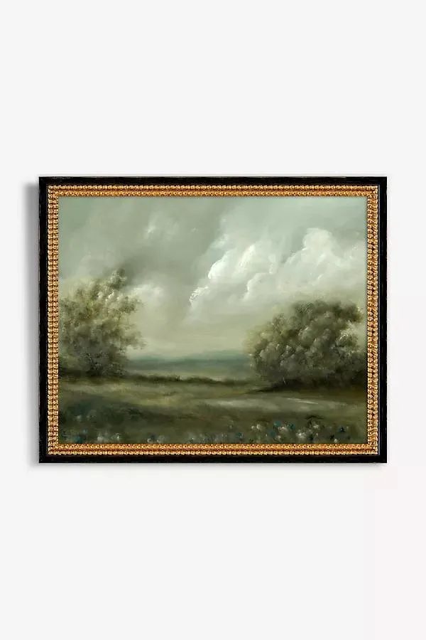 Blues on Green Wall Art