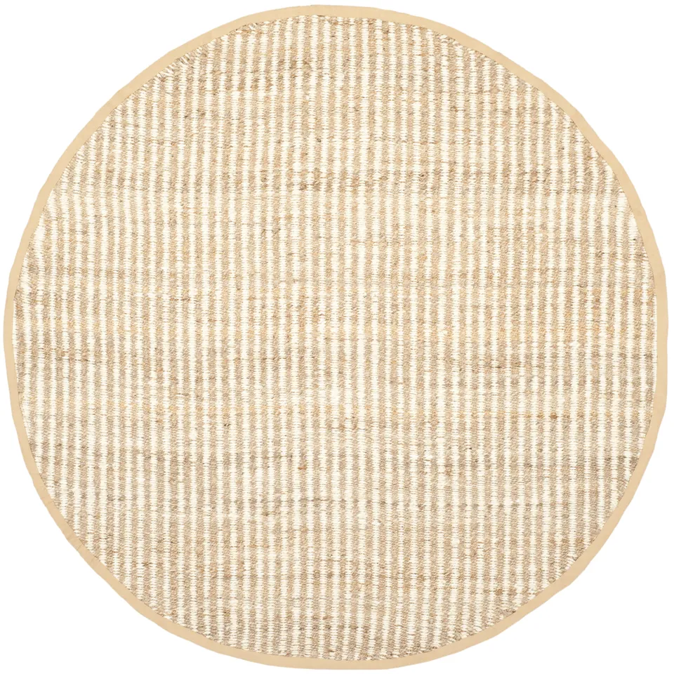 Arlo Home Hand Woven Area Rug, NF734A, Natural/Ivory,  7' X 7' Round