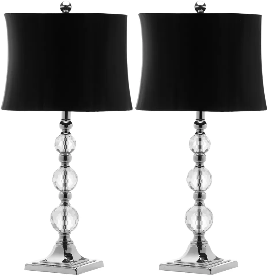 Maeve Crystal Ball 28" Table Lamp, Set Of 2 - Blue / Black