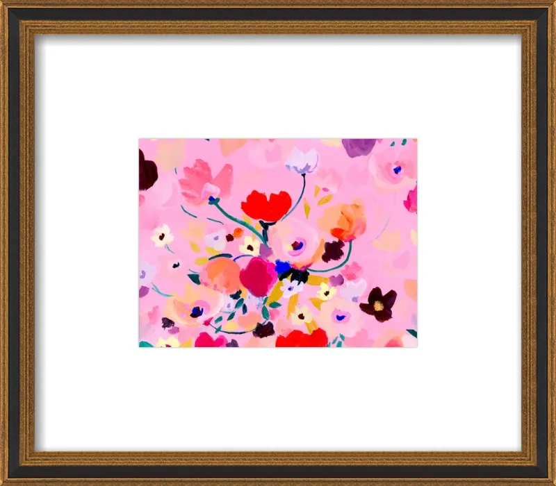 Pink Posey by KT Smail for Artfully Walls