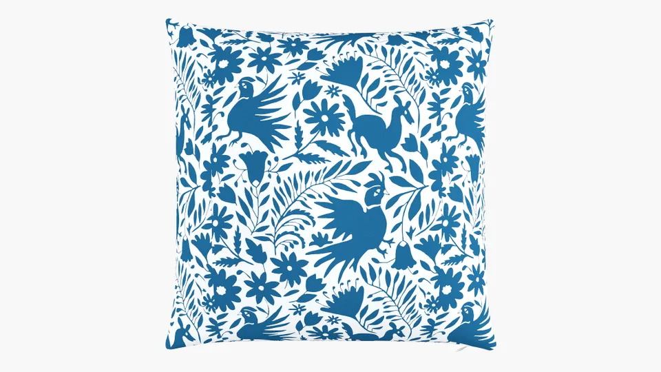 Throw Pillow 26", Cerulean Frida, 26" x 26"