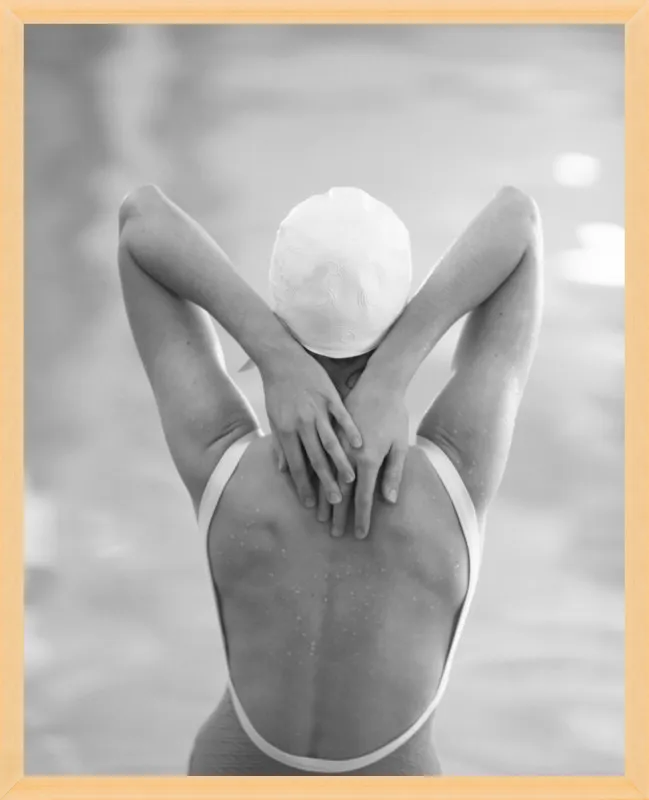 The Swimmer with a white  cap by Lucy Snowe for Artfully Walls