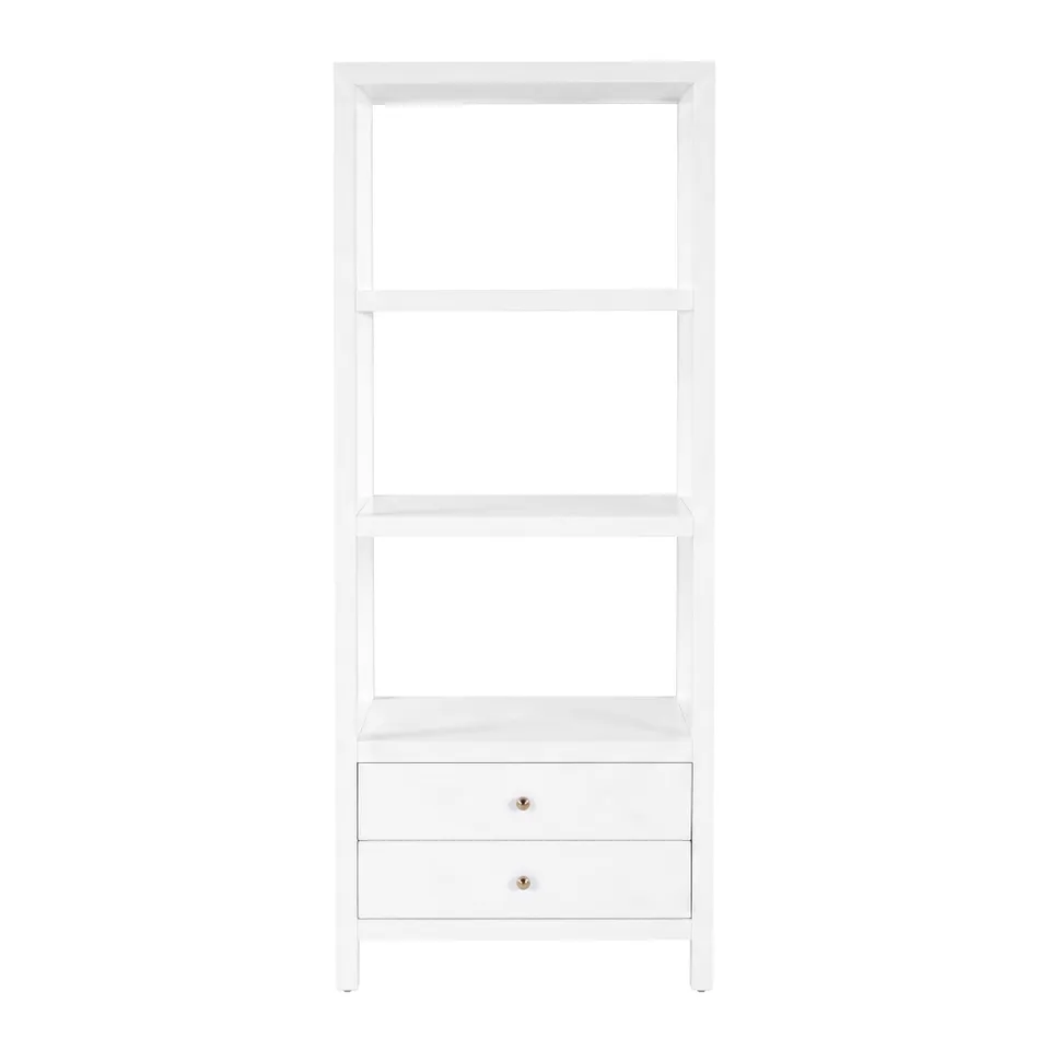 Nora Smooth White Bookshelf