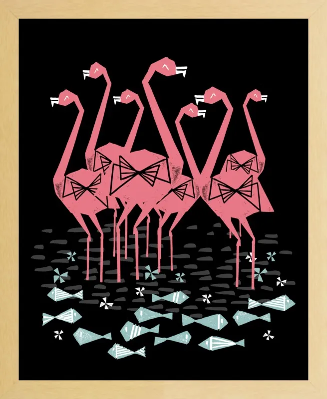 Flamingos by Andrea Lauren for Artfully Walls