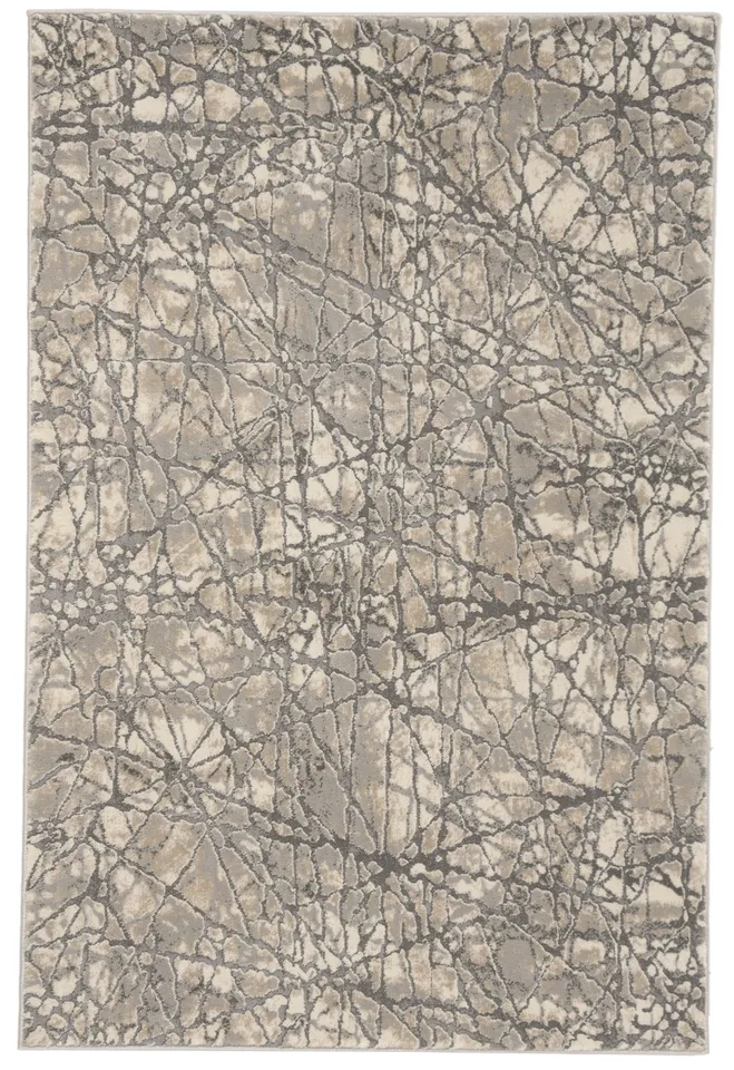 Arlo Home Woven Area Rug, MDW324A, Beige/Grey,  4' X 6'