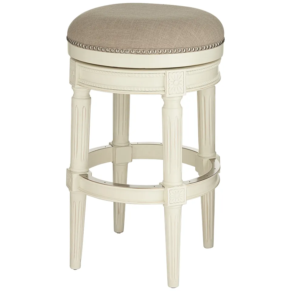 Oliver 30 1/2" Erin Cream Swivel Barstool