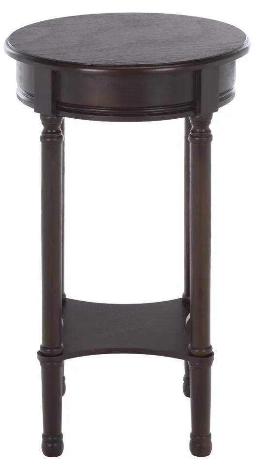 Tinsley Round Accent Table - Dark Chocolate