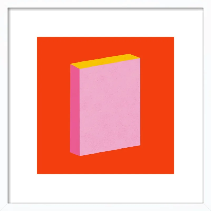 Color Books 3, Scarlet, Pink & Gold by Jessica Poundstone for Artfully Walls