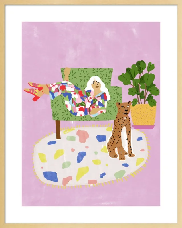 Lady and her tiger by Alja Horvat for Artfully Walls