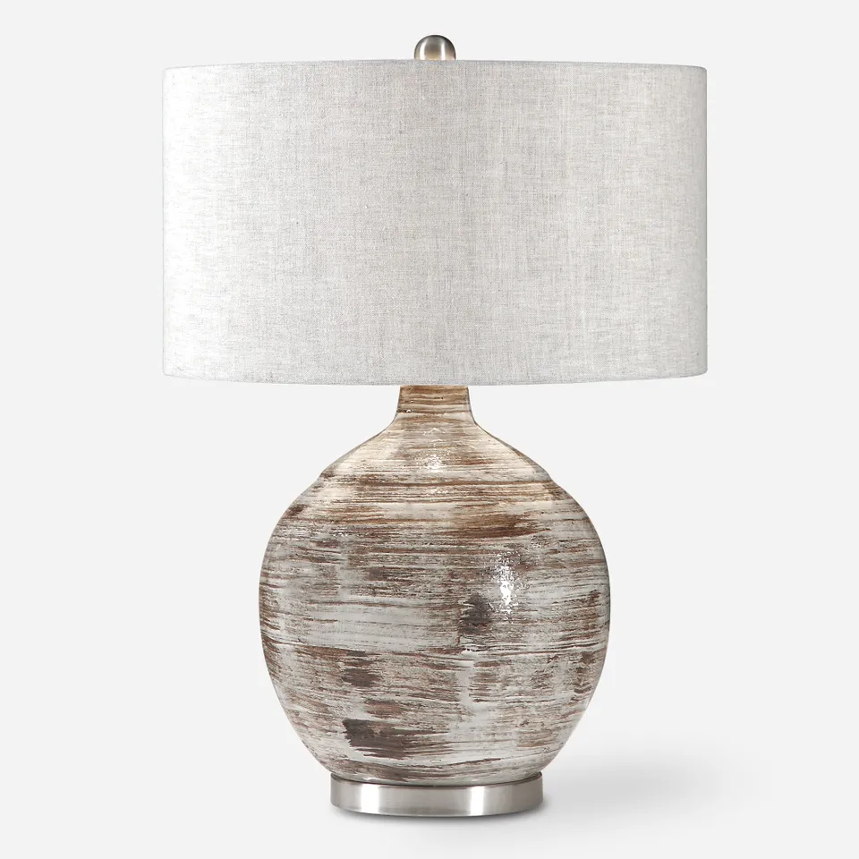 Tamula Distressed Ivory Table Lamp