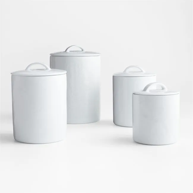 Mercer White Porcelain Canister Set