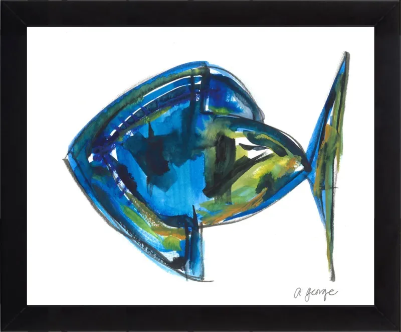 Asbtract Fish by Anthony George for Artfully Walls