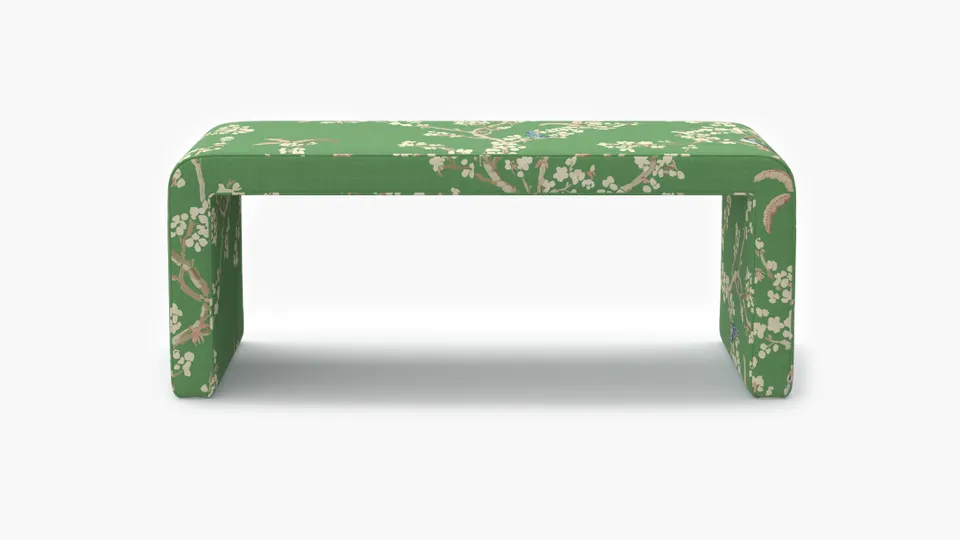Waterfall Bench, Jade Cherry Blossom